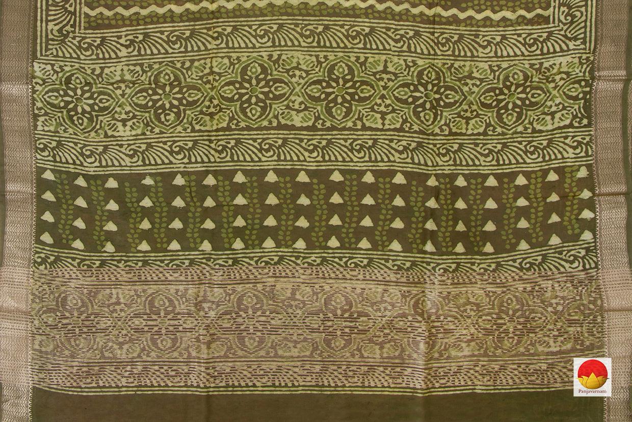 Handwoven Cotton Saree - PV GY 02 - Cotton Saree - Panjavarnam