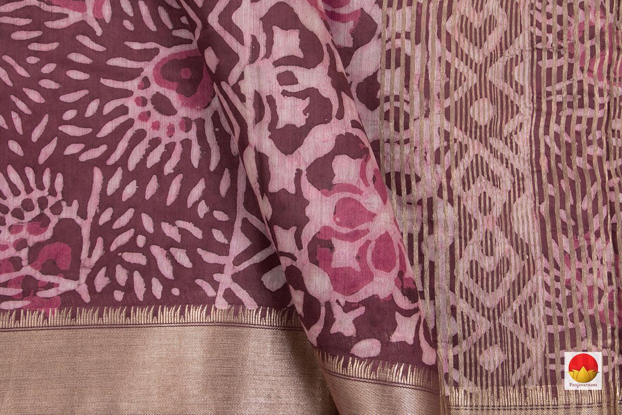Handwoven Cotton Saree - PV GY 04 - Saris & Lehengas - Panjavarnam