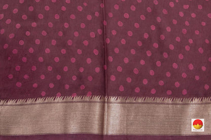 Handwoven Cotton Saree - PV GY 04 - Saris & Lehengas - Panjavarnam