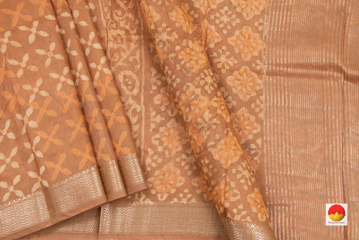 Handwoven Cotton Saree - PV GY 07 - Cotton Saree - Panjavarnam