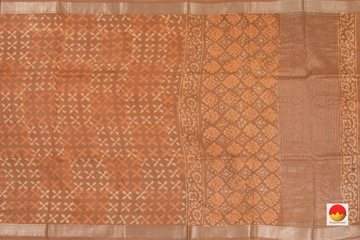 Handwoven Cotton Saree - PV GY 07 - Cotton Saree - Panjavarnam
