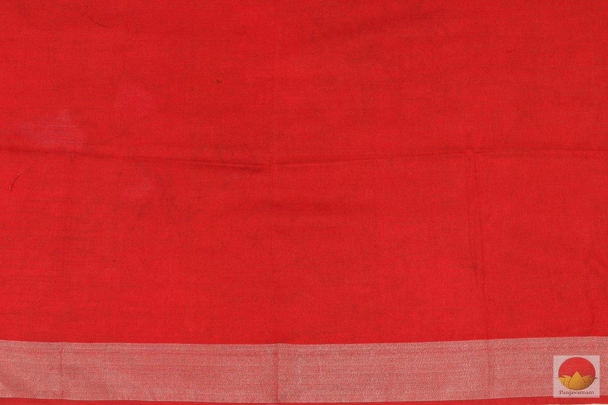 Handwoven Embroided Linen Saree - Silver Zari - PL 275 Archives - Linen Sari - Panjavarnam