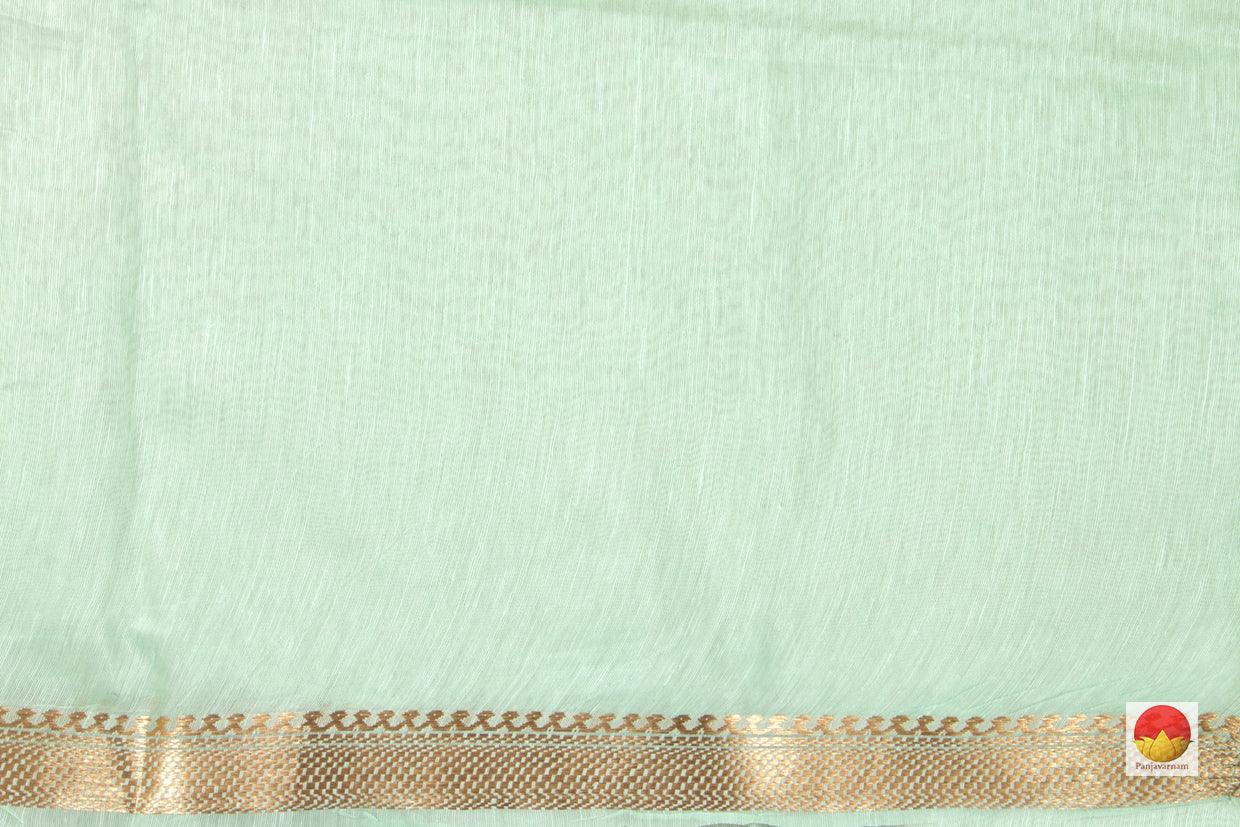 Handwoven Embroidered Linen Saree - PL 1041 - Linen Sari - Panjavarnam