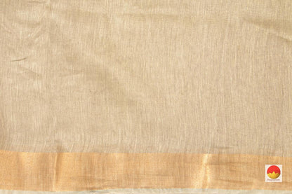 Handwoven Embroidered Linen Saree - PL 1064 - Linen Sari - Panjavarnam