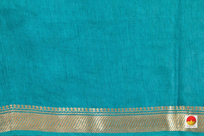 Handwoven Embroidered Linen Saree - PL 1080 - Linen Sari - Panjavarnam