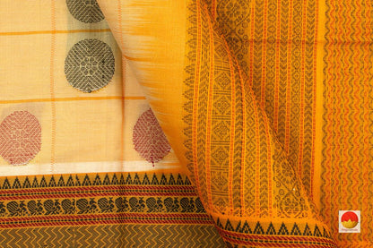Handwoven - Kanchi Silk Cotton Saree - KSC 1044 - Silk Cotton - Panjavarnam