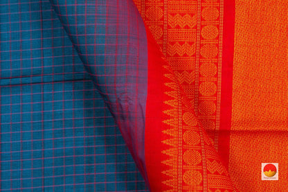 Handwoven - Kanchi Silk Cotton Saree - KSC 1047 - Silk Cotton - Panjavarnam