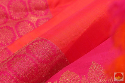Handwoven Kanchipuram Pure Silk Saree - Pure Zari - PV G 4232 - Archives - Silk Sari - Panjavarnam