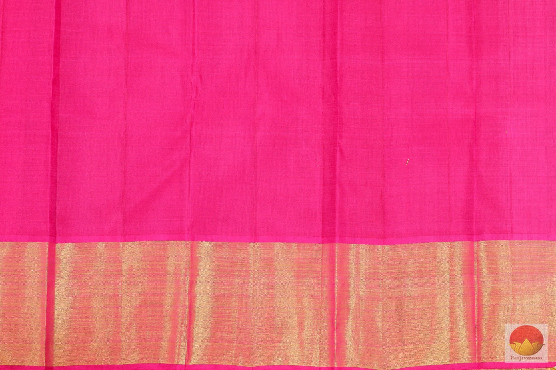 Handwoven Kanchipuram Silk Saree - Temple Border - Pure Zari - PV SVS 2015 Archives - Silk Sari - Panjavarnam