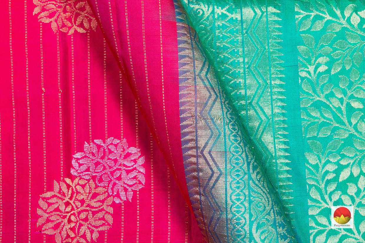 Handwoven Kanchipuram Soft Silk Saree - Borderless - PV SRI 5447 - Silk Sari - Panjavarnam