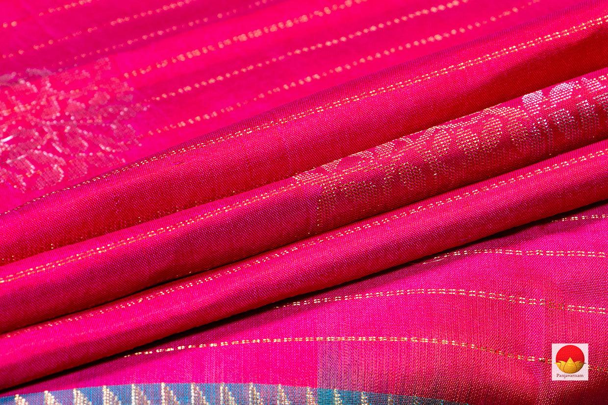 Handwoven Kanchipuram Soft Silk Saree - Borderless - PV SRI 5447 - Silk Sari - Panjavarnam