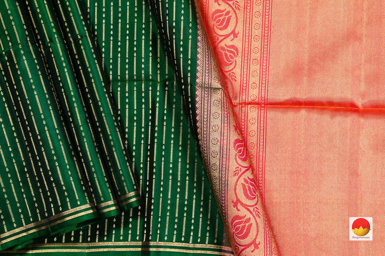 Handwoven Kanchipuram Soft Silk Saree - Borderless - PV SRI 5450 - Silk Sari - Panjavarnam