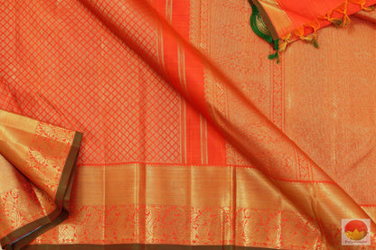 Handwoven Kanjivaram Pure Silk Saree - Pure Silk - Pure Zari - PV SVS 2002 Archives - Silk Sari - Panjavarnam