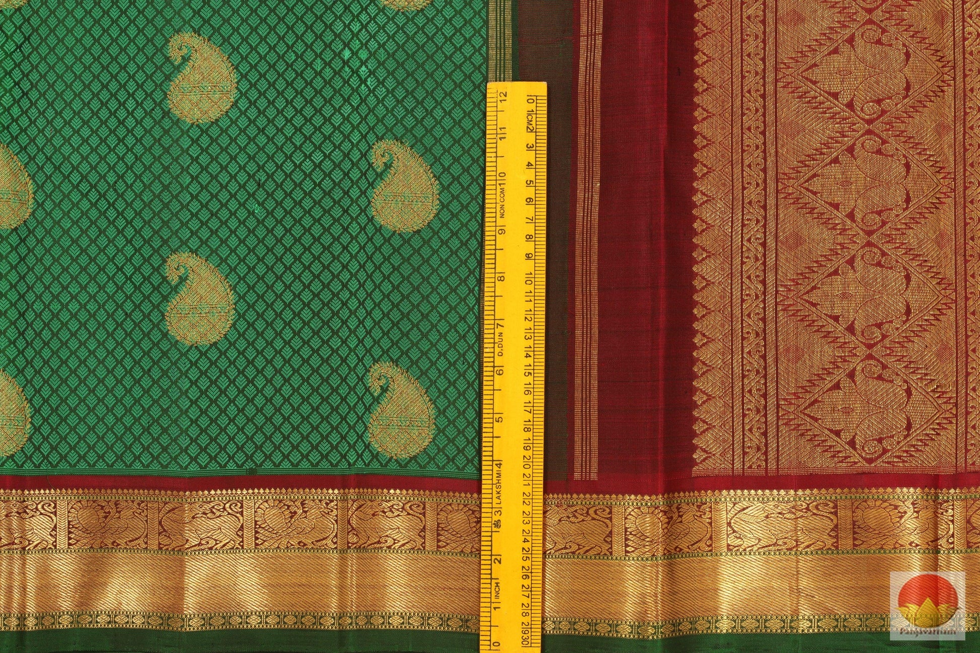 Handwoven Kanjivaram Pure Silk Saree - Pure Silk - Pure Zari - PVASB 20 - Archives - Silk Sari - Panjavarnam
