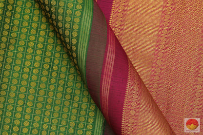 Handwoven Kanjivaram Pure Silk Saree - Pure Silk - Pure Zari - PVG 4018 - Archives - Silk Sari - Panjavarnam