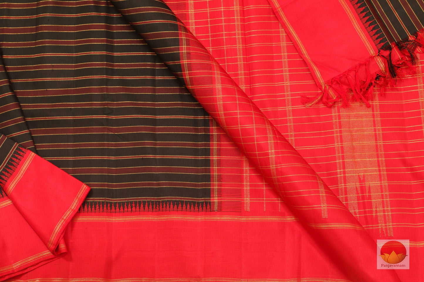 Handwoven Kanjivaram Saree - Pure Silk - Pure Zari - PVVL 33 - Archives - Silk Sari - Panjavarnam