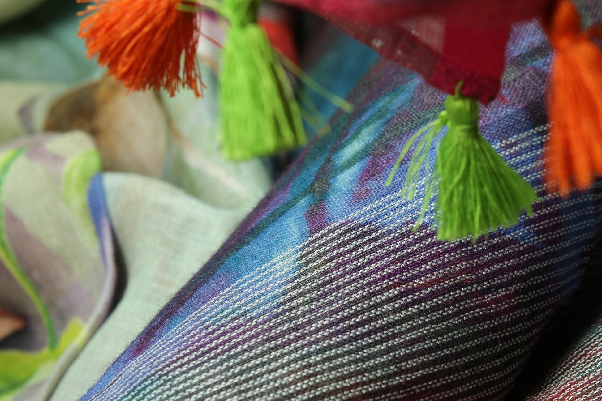 Handwoven Linen Saree - Digital Print - PL 69 - Linen Sari - Panjavarnam PL 69