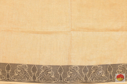 Handwoven Linen Saree - Embroidery Motifs - PL 150 Archives - Linen Sari - Panjavarnam