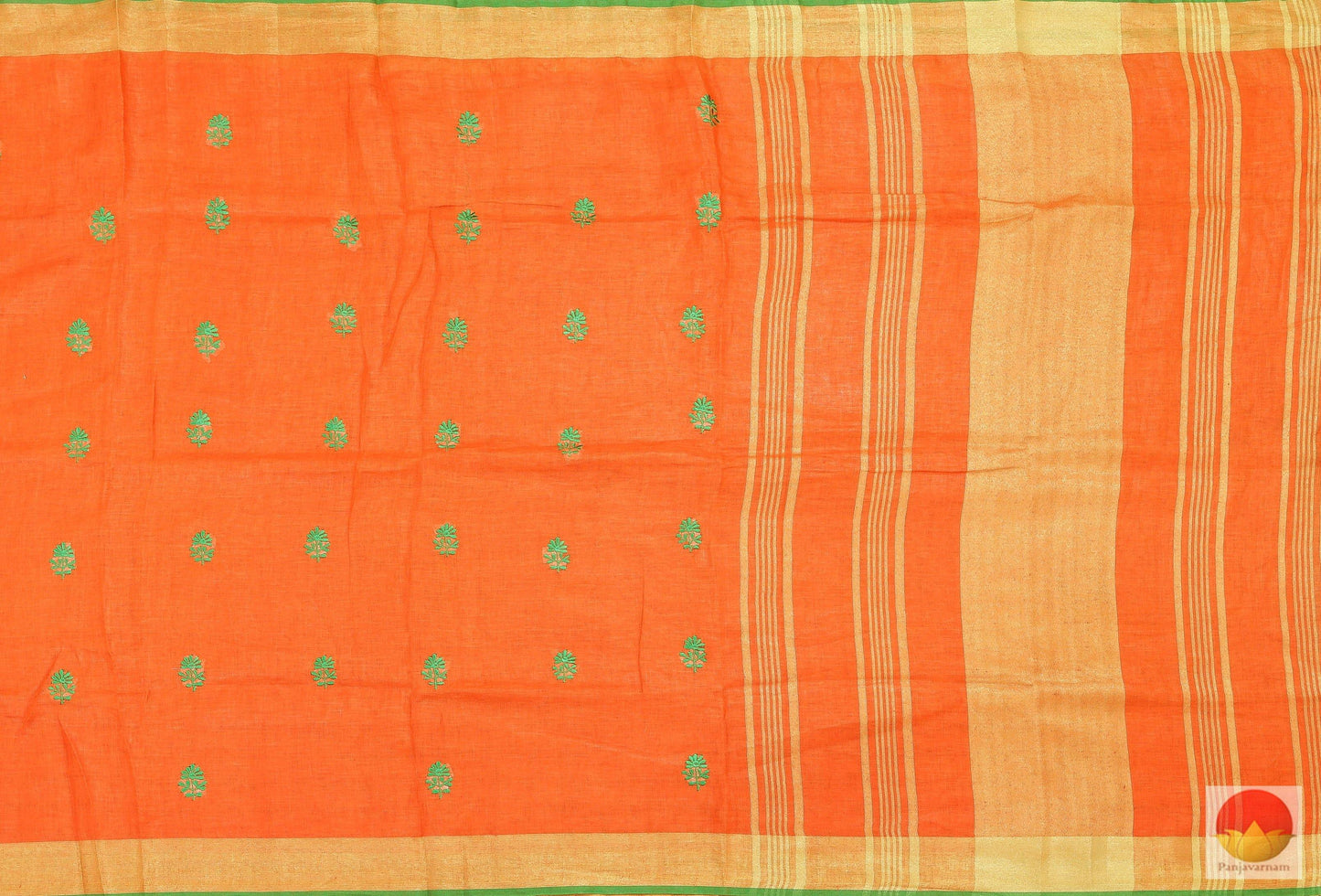 Handwoven Linen Saree - Embroidery - PL 216 Archives - Linen Sari - Panjavarnam