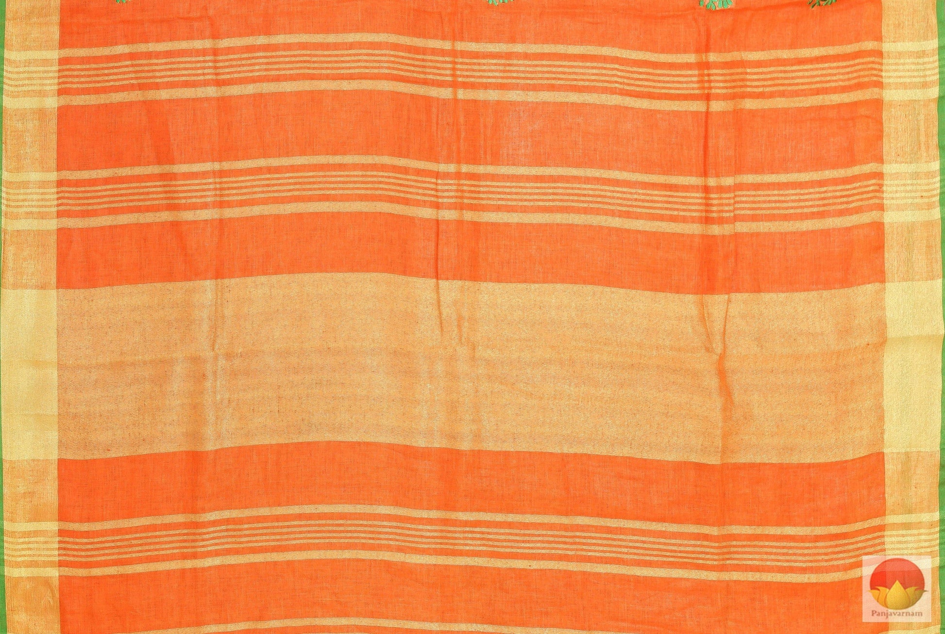 Handwoven Linen Saree - Embroidery - PL 216 Archives - Linen Sari - Panjavarnam