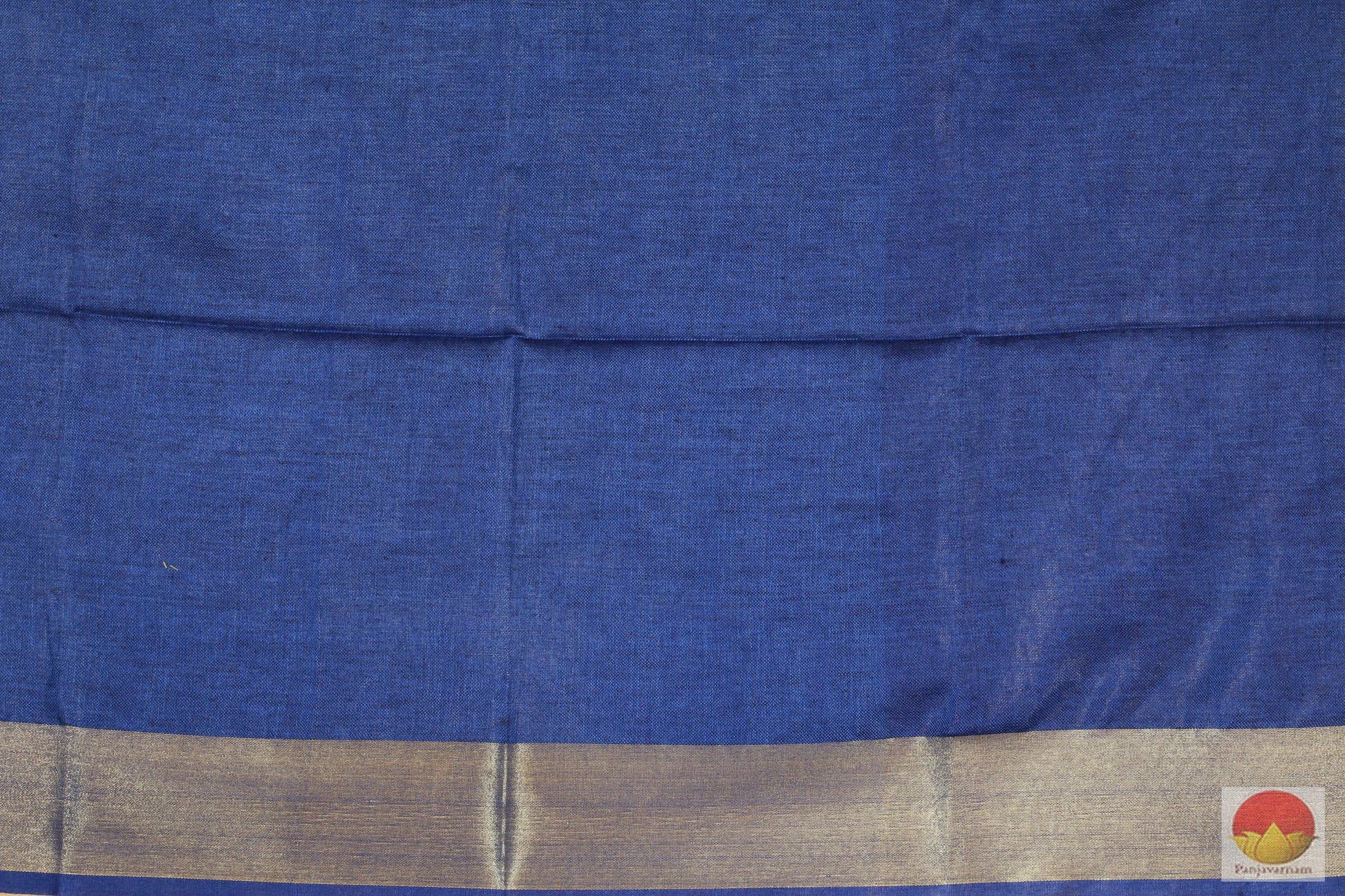 Handwoven Linen Saree - Gold Zari - PL 186 - Archives - Linen Sari - Panjavarnam