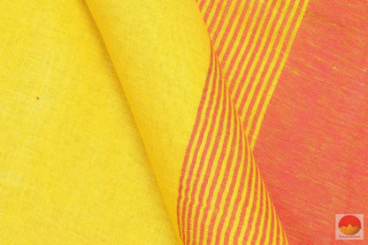 Handwoven Linen Saree - PL 254 - Archives - Linen Sari - Panjavarnam