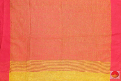 Handwoven Linen Saree - PL 254 - Archives - Linen Sari - Panjavarnam