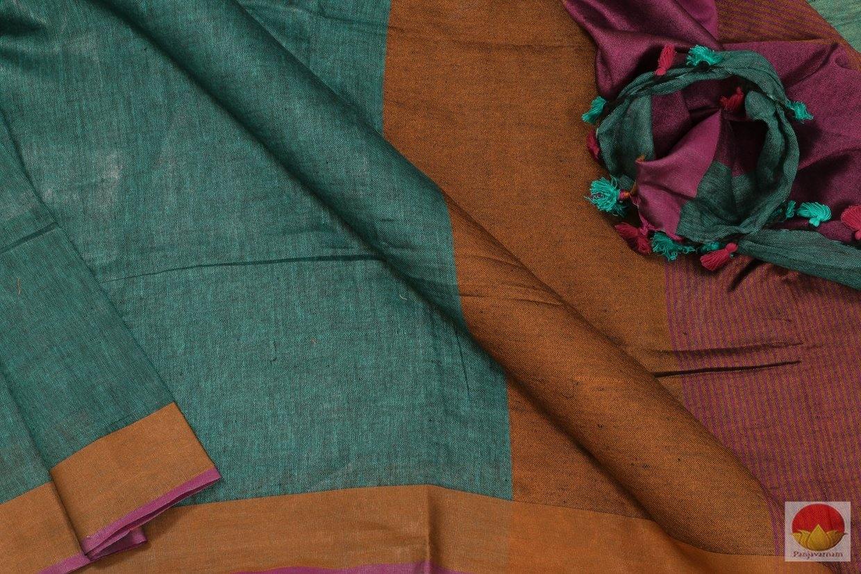 Handwoven Linen Saree - PL 257 - Archives - Linen Sari - Panjavarnam