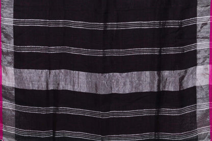 Handwoven Linen Saree PL 32 - Linen Sari - Panjavarnam PL 32