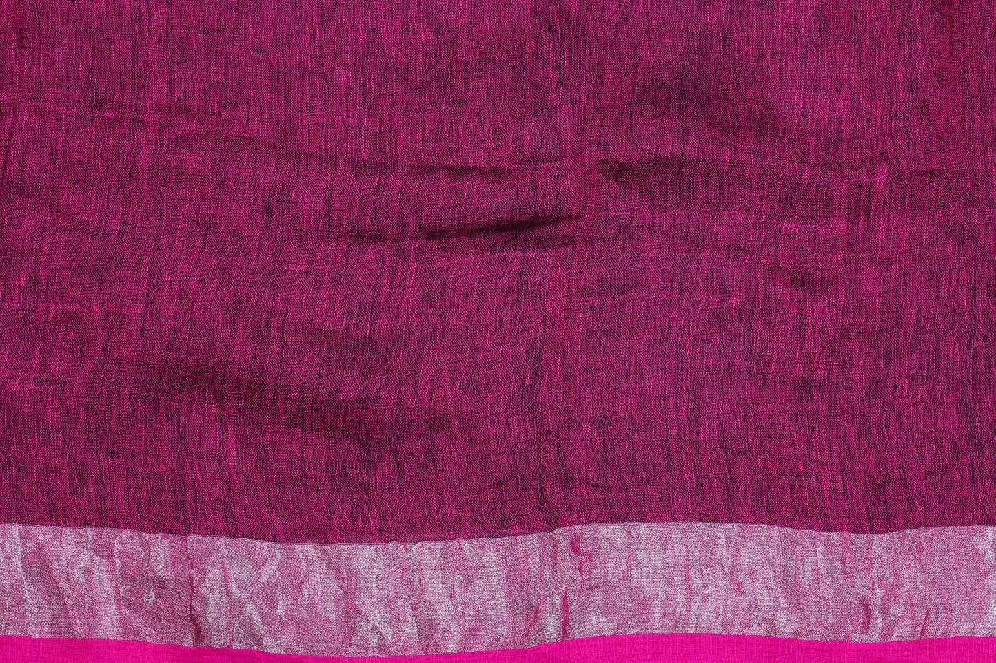 Handwoven Linen Saree PL 32 - Linen Sari - Panjavarnam PL 32