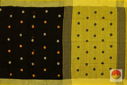 Handwoven Linen Saree - PL 363 - Archives - Linen Sari - Panjavarnam