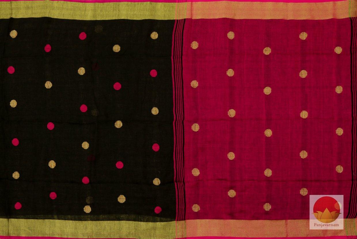 Handwoven Linen Saree - PL 365 - Archives - Linen Sari - Panjavarnam