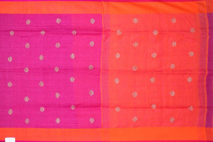 Handwoven Linen Saree PL 37 - Linen Sari - Panjavarnam