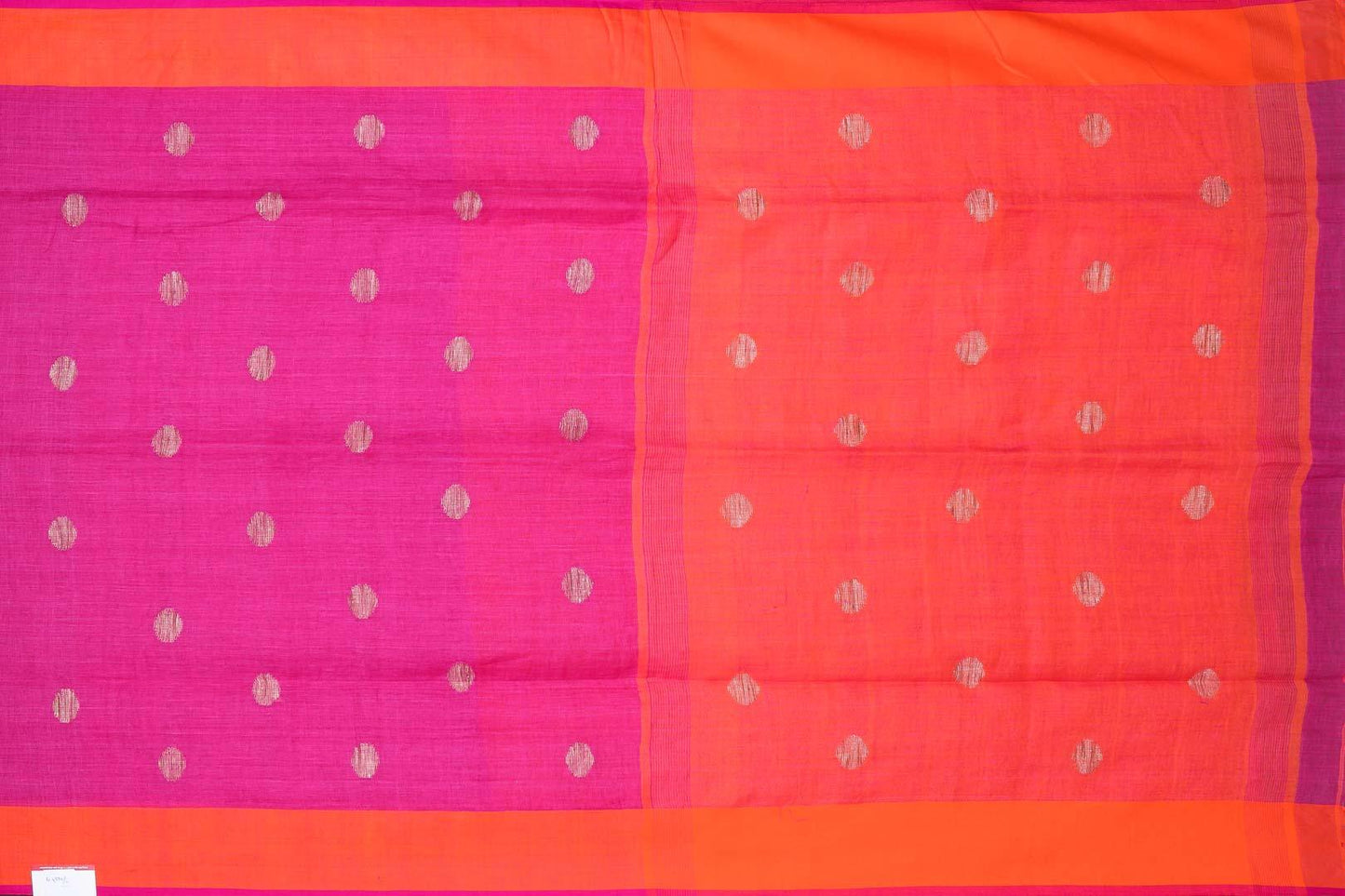 Handwoven Linen Saree PL 37 - Linen Sari - Panjavarnam PL 37