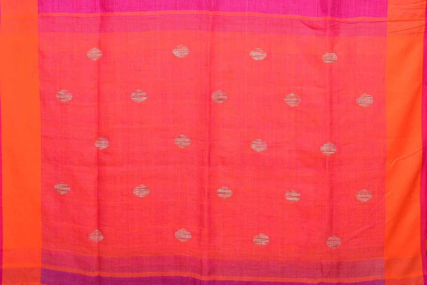 Handwoven Linen Saree PL 37 - Linen Sari - Panjavarnam PL 37