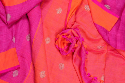 Handwoven Linen Saree PL 37 - Linen Sari - Panjavarnam PL 37