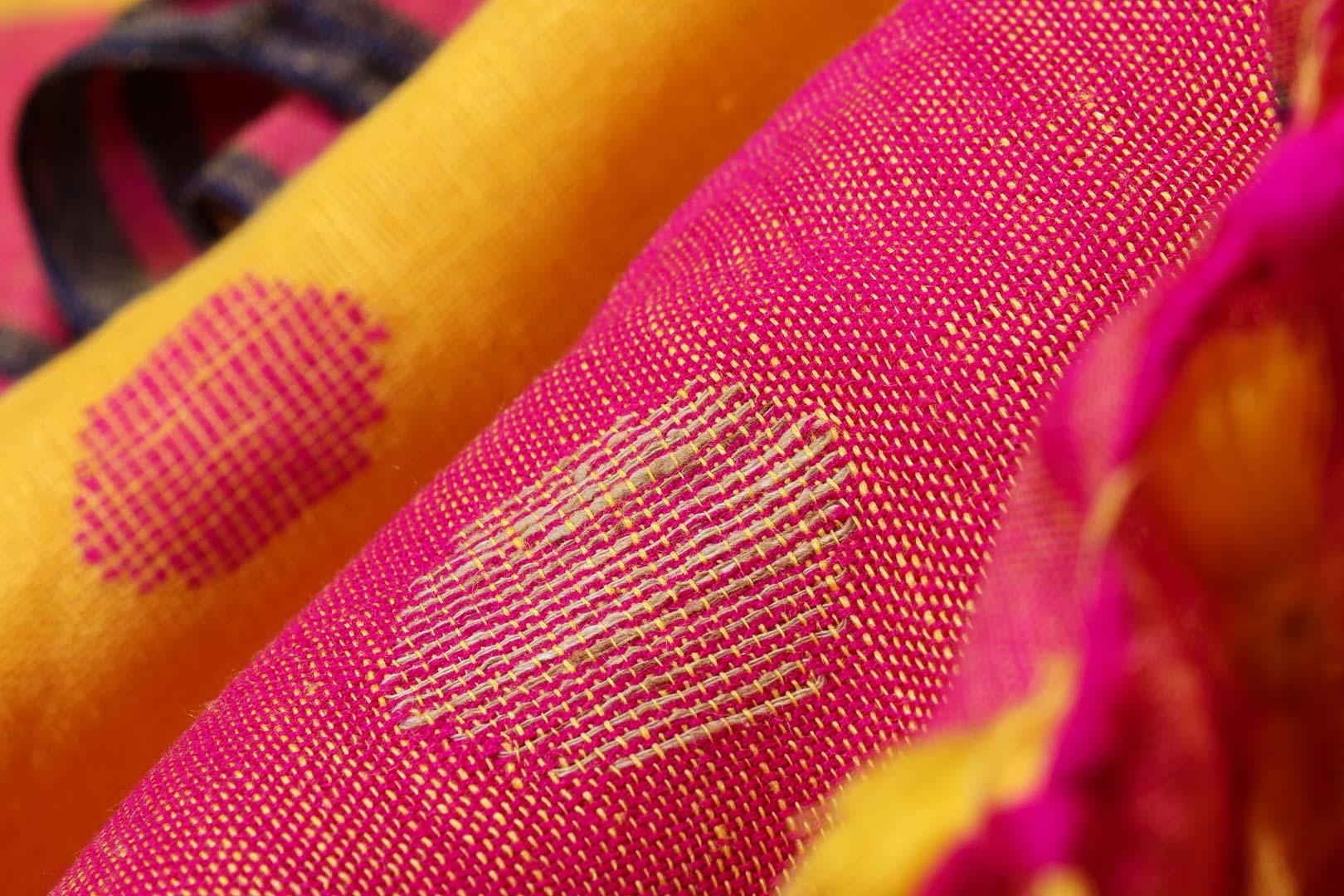 Handwoven Linen Saree PL 38 - Linen Sari - Panjavarnam PL 38