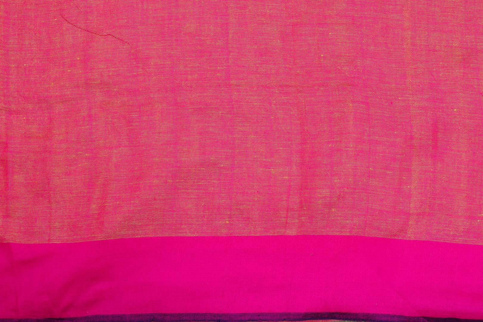 Handwoven Linen Saree PL 38 - Linen Sari - Panjavarnam PL 38