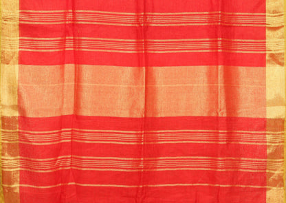 Handwoven Linen Saree - PL 43 - Linen Sari - Panjavarnam PL - 3