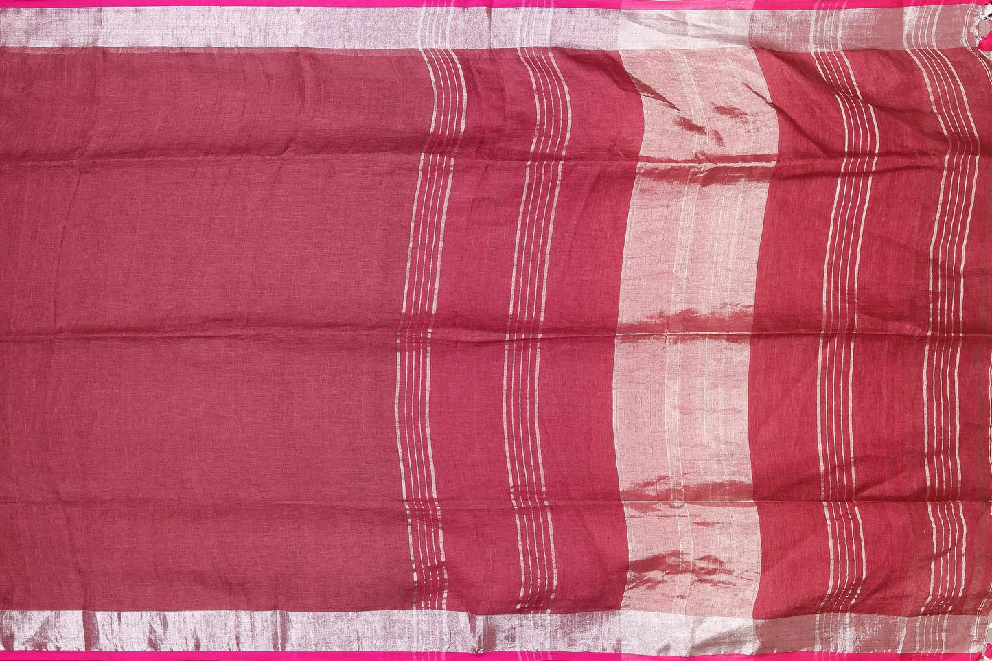 Handwoven Linen Saree - PL 55 - Linen Sari - Panjavarnam