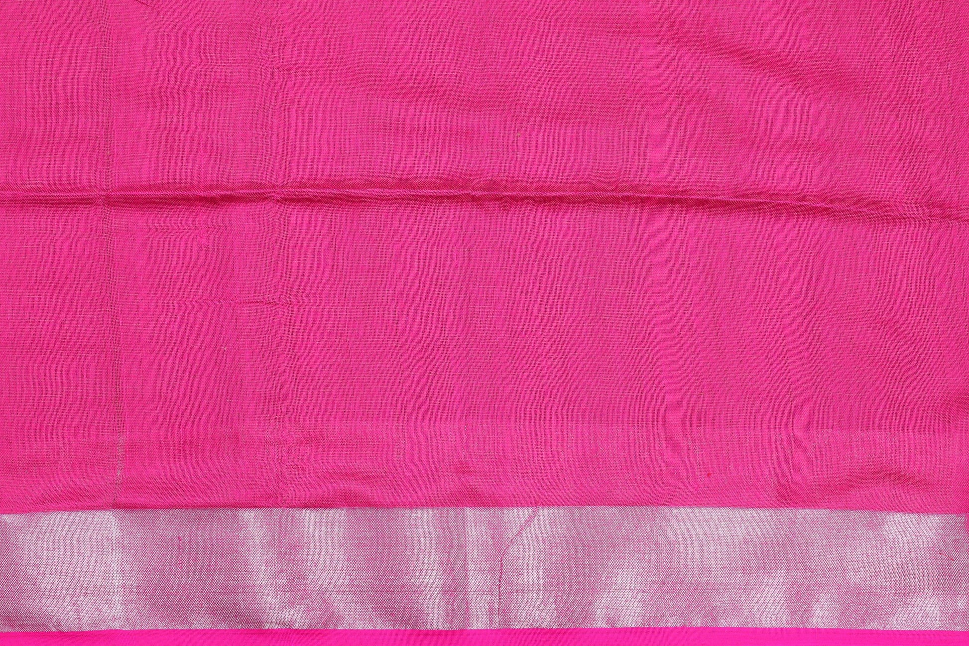 Handwoven Linen Saree - PL 55 - Linen Sari - Panjavarnam PL 55