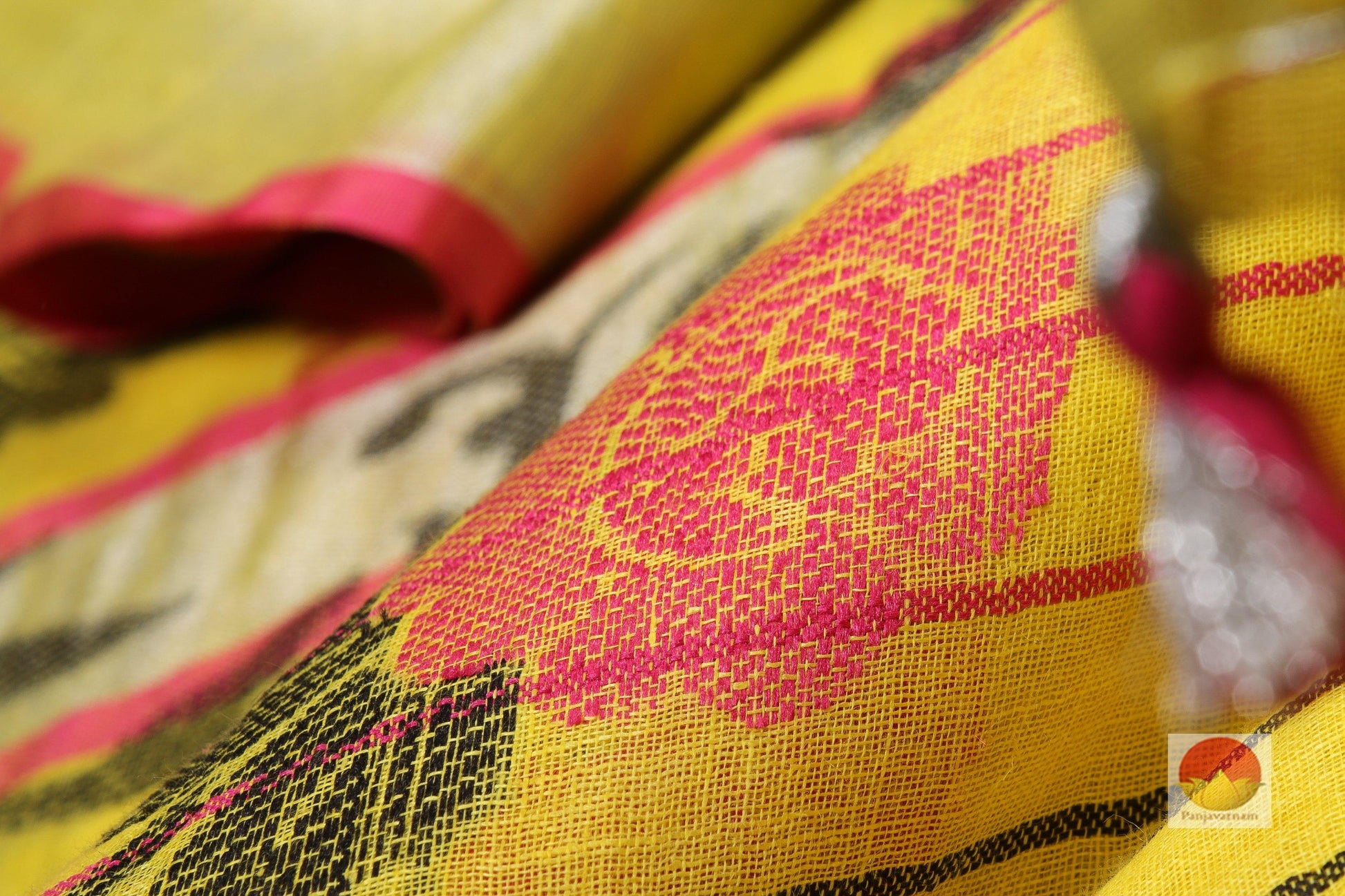 Handwoven Linen Saree - PL 94 - Linen Sari - Panjavarnam