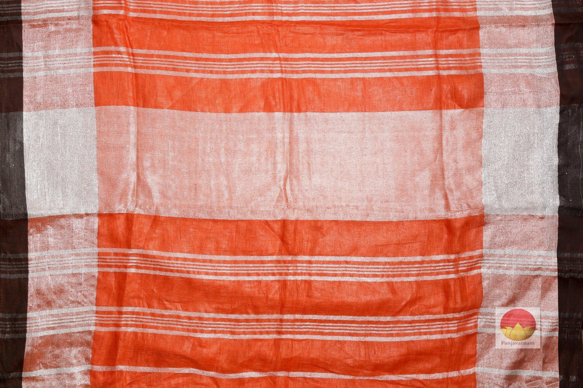 Handwoven Linen Saree - PL 98 - Linen Sari - Panjavarnam