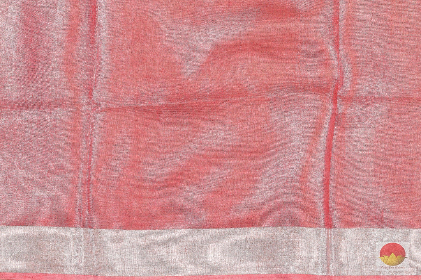 Handwoven Linen Saree - Silver Zari - PL - 143 Archives - Linen Sari - Panjavarnam