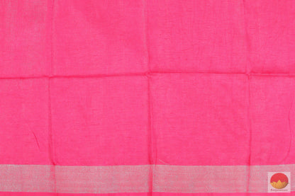 Handwoven Linen Saree - Silver Zari - PL - 144 Archives - Linen Sari - Panjavarnam