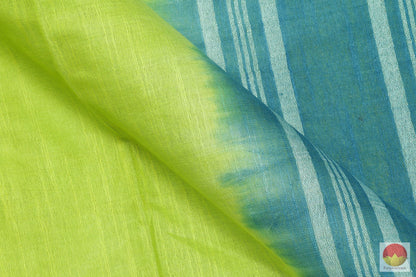 Handwoven Linen Saree - Silver Zari - PL 215 Archives - Linen Sari - Panjavarnam