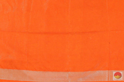 Handwoven Linen Saree - Silver Zari - PL 251 - Archives - Linen Sari - Panjavarnam