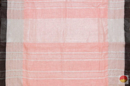 Handwoven Linen Saree - Silver Zari - PL 300 Archives - Linen Sari - Panjavarnam