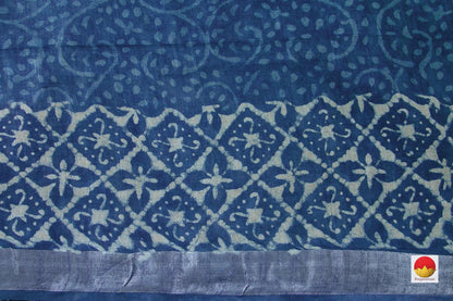 Handwoven Linen Sari - PL 2001 - Linen Sari - Panjavarnam