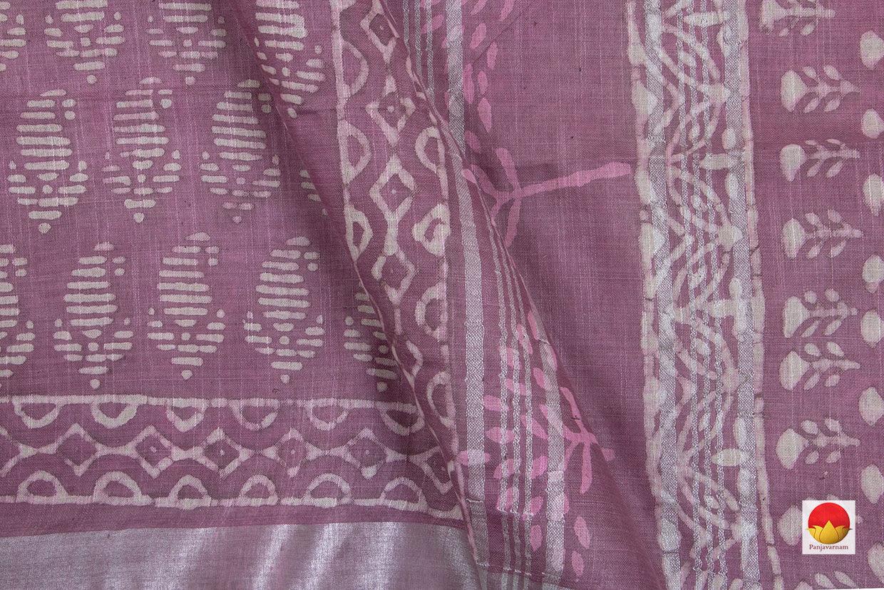 Handwoven Linen Sari - PL 2005 - Linen Sari - Panjavarnam